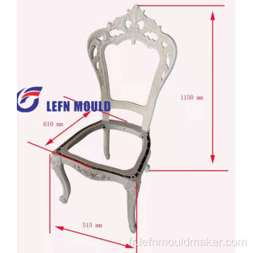 Chaise de salle à manger européenne en plastique avec assise en tissu personnalisée